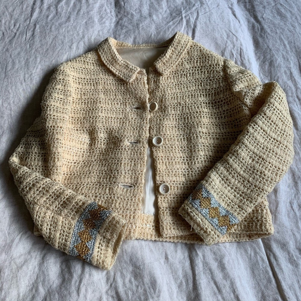 Beautiful Vintage Dress + Jacket Sz S - Picture 4 of 8